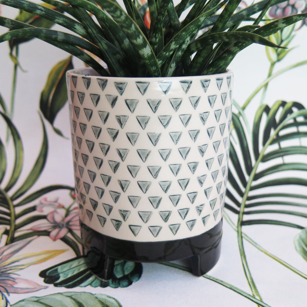 triangular plant pots Geometric Triangle Plant Pot