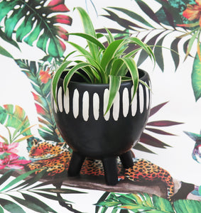 Black & White African Inspired Plant Pot