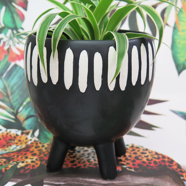 Black & White African Inspired Plant Pot