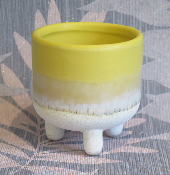 Small Yellow Ombre Plant Pot
